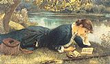 Arthur Hughes The Compleat Angler painting